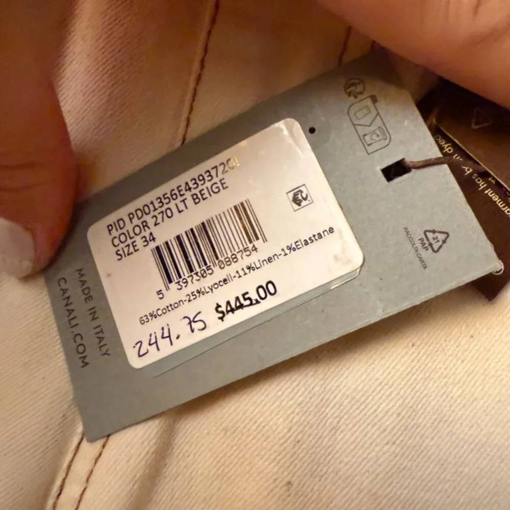 Canali Men's Pants Size 50 | Light Beige - Picture 4 of 11